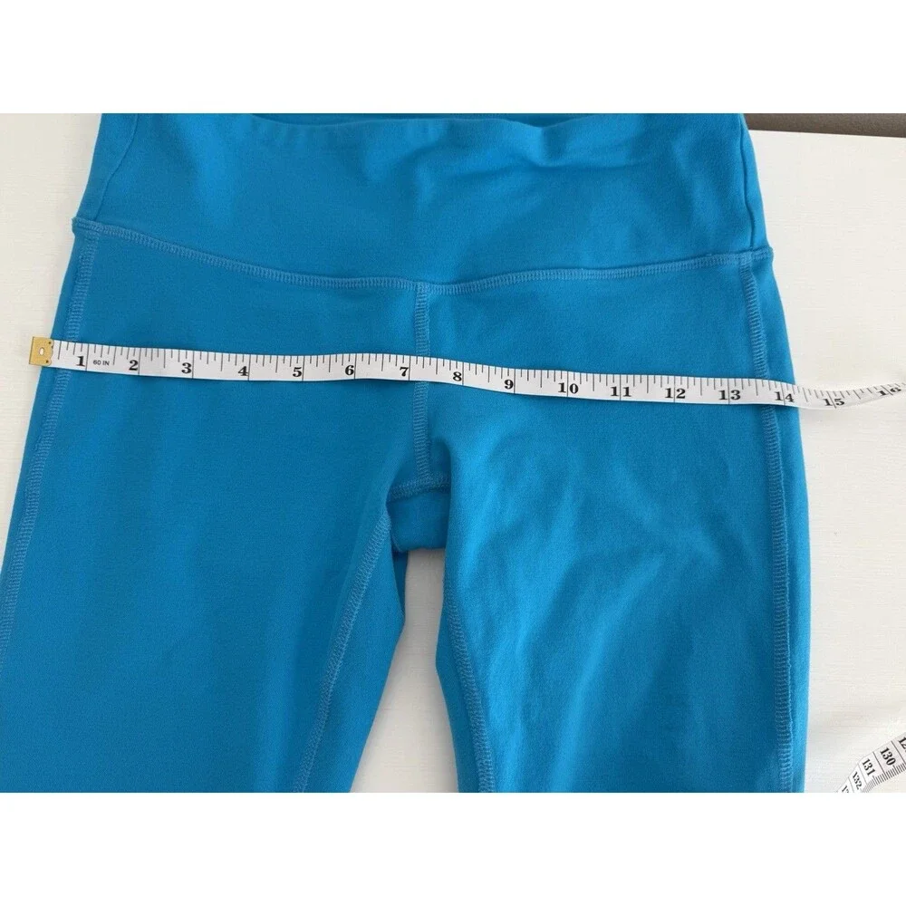 ✿ Alo Yoga Blue Color Block High Waist Leggings Size S Performance Activewear
